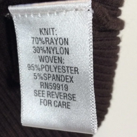 Apt. 9 Sweater/Blouse with belt, brown/turquoise, size 1X - Picture 6 of 7